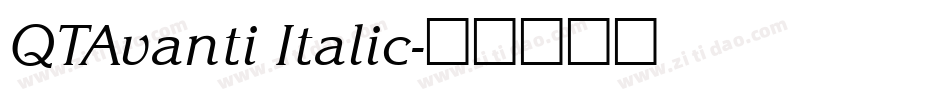 QTAvanti Italic字体转换